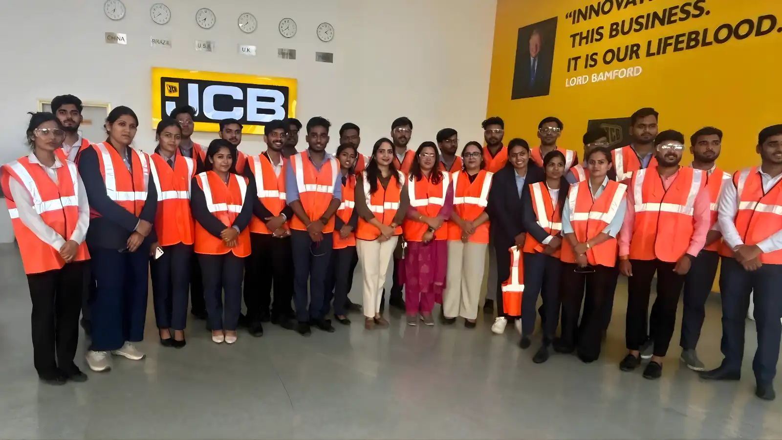 Learning Beyond Classrooms: PCU Pune MBA & AI Students Visit JCB India Ltd.