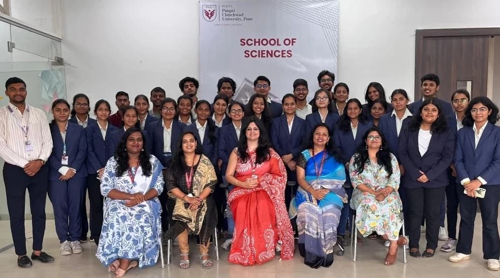 School of Allied Health Science students and faculty at Pimpri Chinchwad University