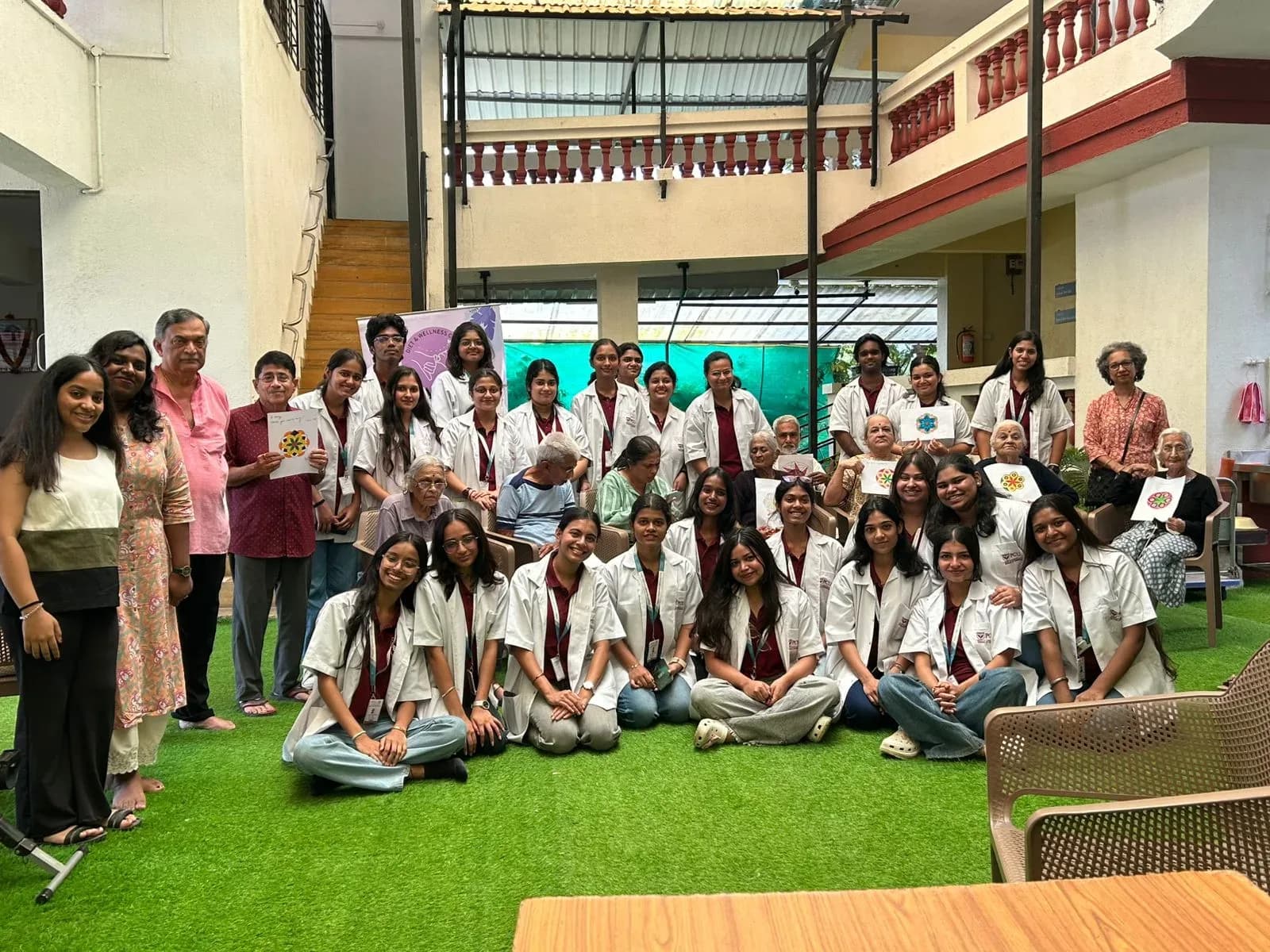 Community health outreach with Raahatt student volunteers