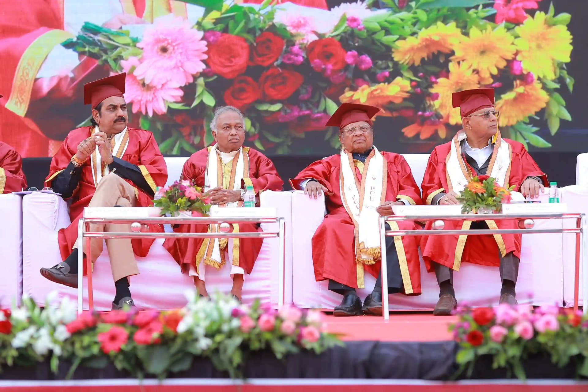 Graduates at convocation ceremony